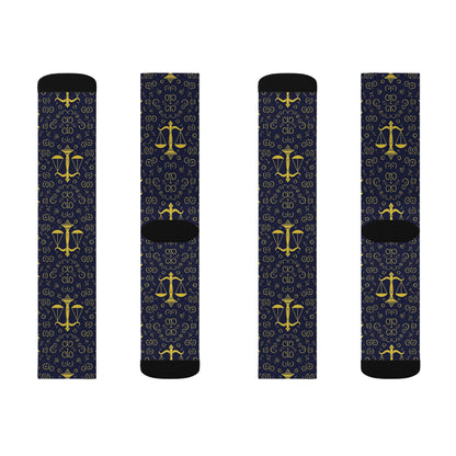 Sublimation Socks, Libra, Zodiac, Pattern