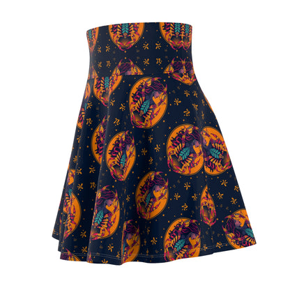 Women's Skater Skirt, (AOP), Scorpio, Zodiac v1, Sexy Pattern