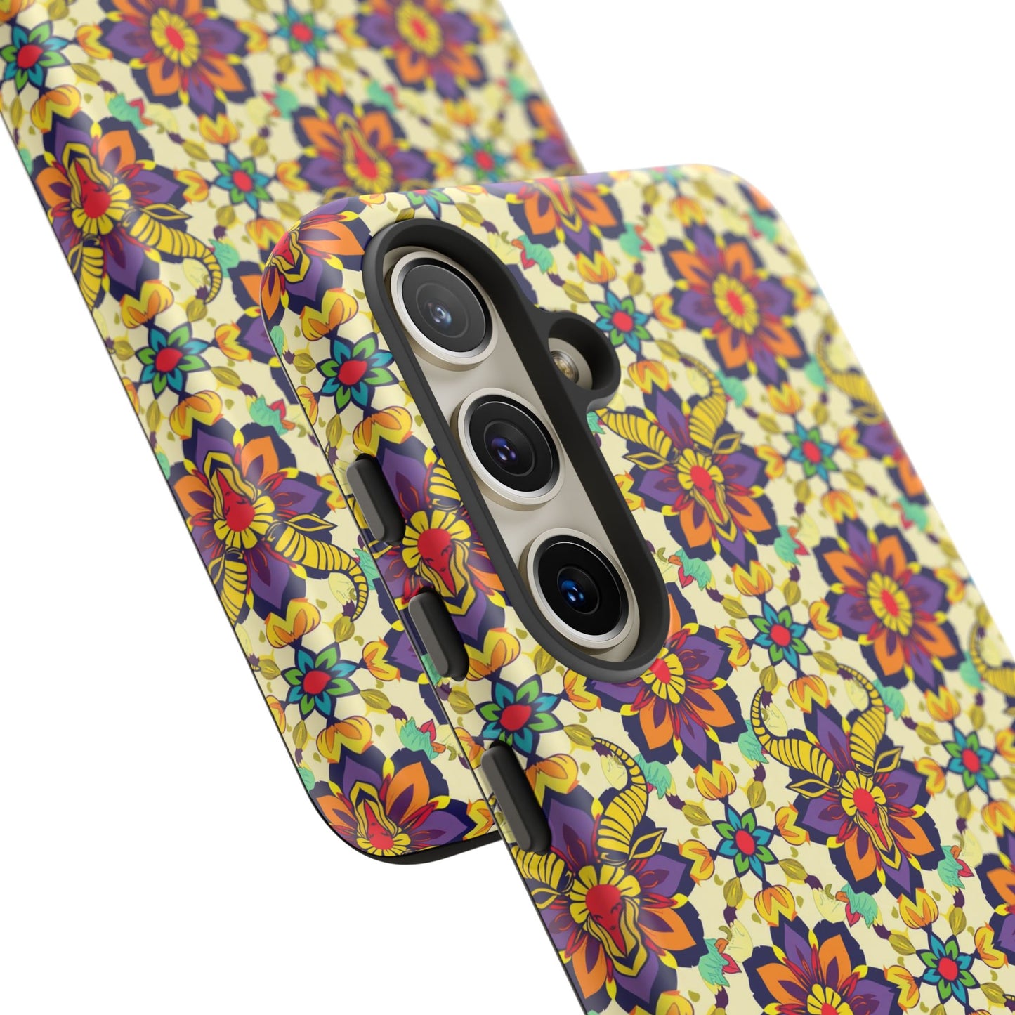 Tough Cases, Taurus, Zodiac v1, Flower Pattern
