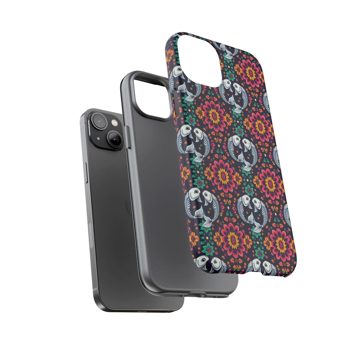 Tough Cases, Pisces, Zodiac v4, Flower Pattern
