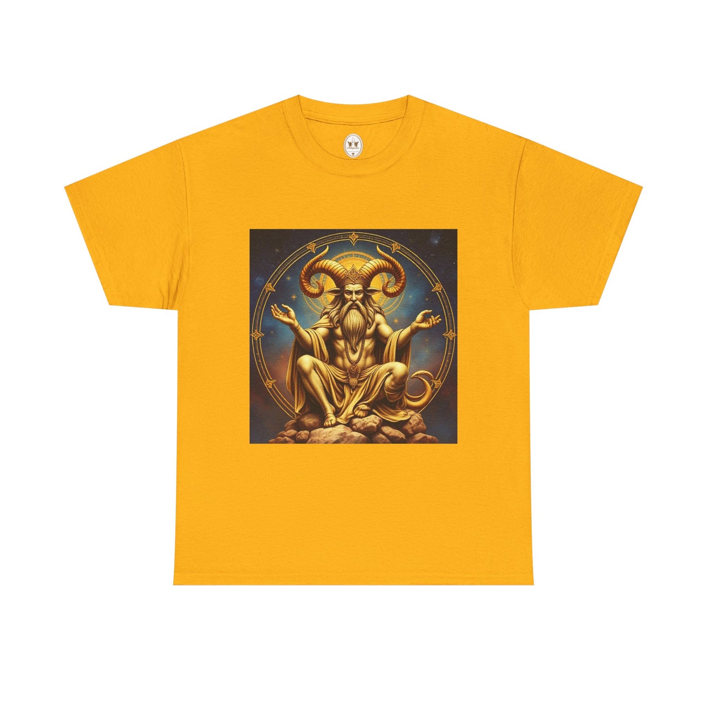 Unisex Heavy Cotton T-Shirt, On The Throne, Taurus Zodiac Design