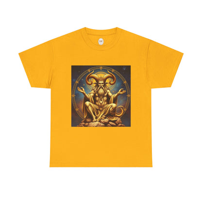 Unisex Heavy Cotton T-Shirt, On The Throne, Taurus Zodiac Design