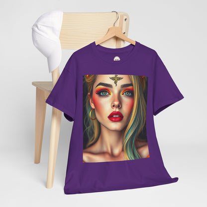 Unisex Heavy Cotton T-Shirt, Virgo, Zodiac, Sexy Art