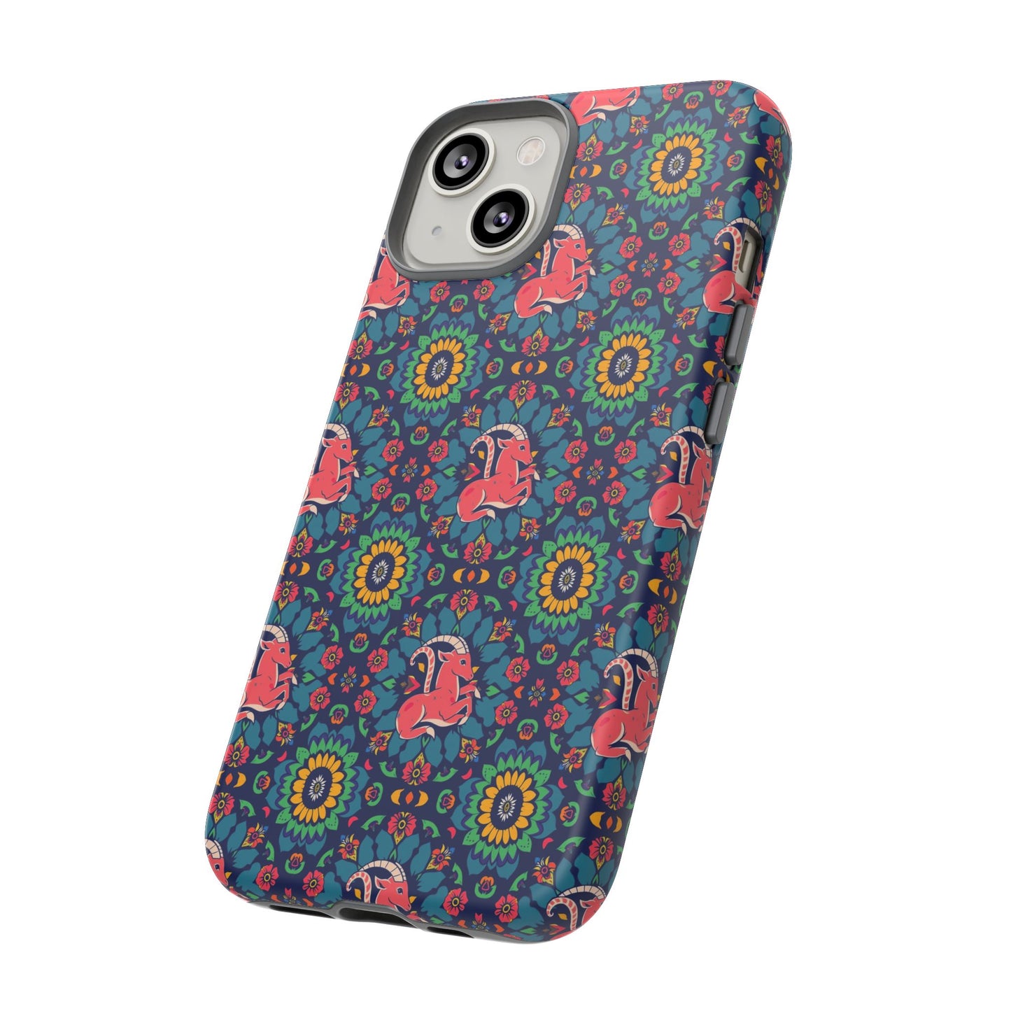 Tough Cases, Capricorn, Zodiac v1, Flower Pattern
