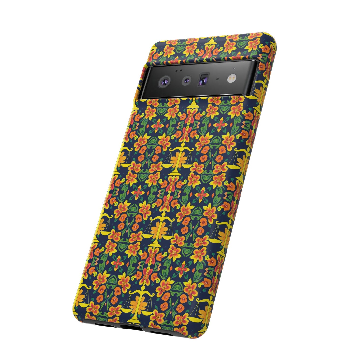 Tough Cases, Libra, Zodiac v3, Flower Pattern