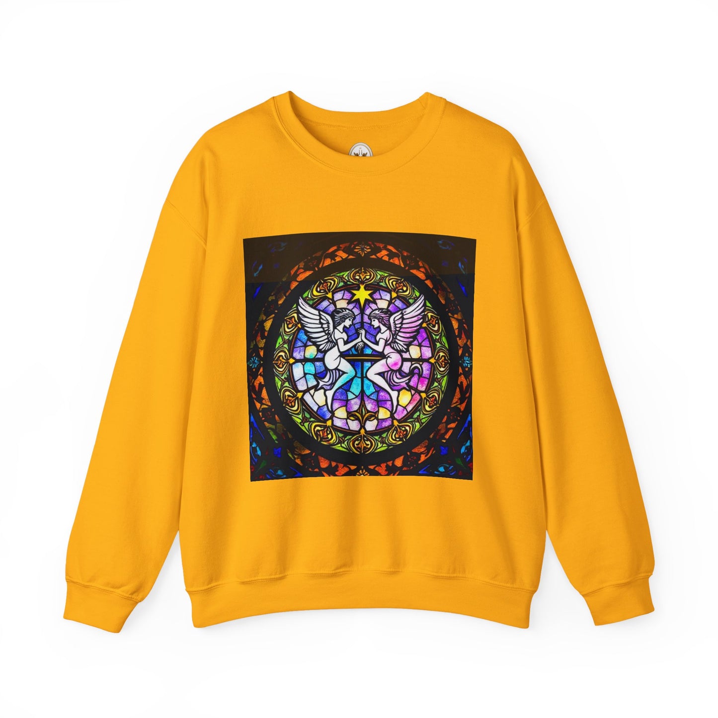 Unisex Heavy Blend™ Crewneck Sweatshirt, Glass 1, Gemini Zodiac Design