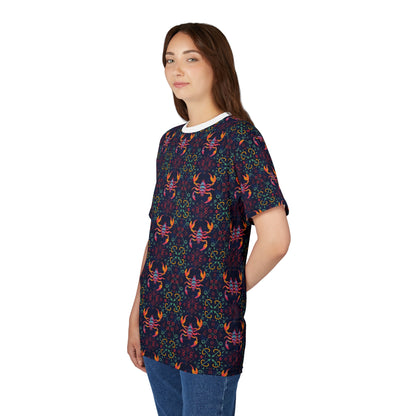 Unisex Cut & Sew T-Shirt, AOP, Scorpio, Zodiac, Pattern