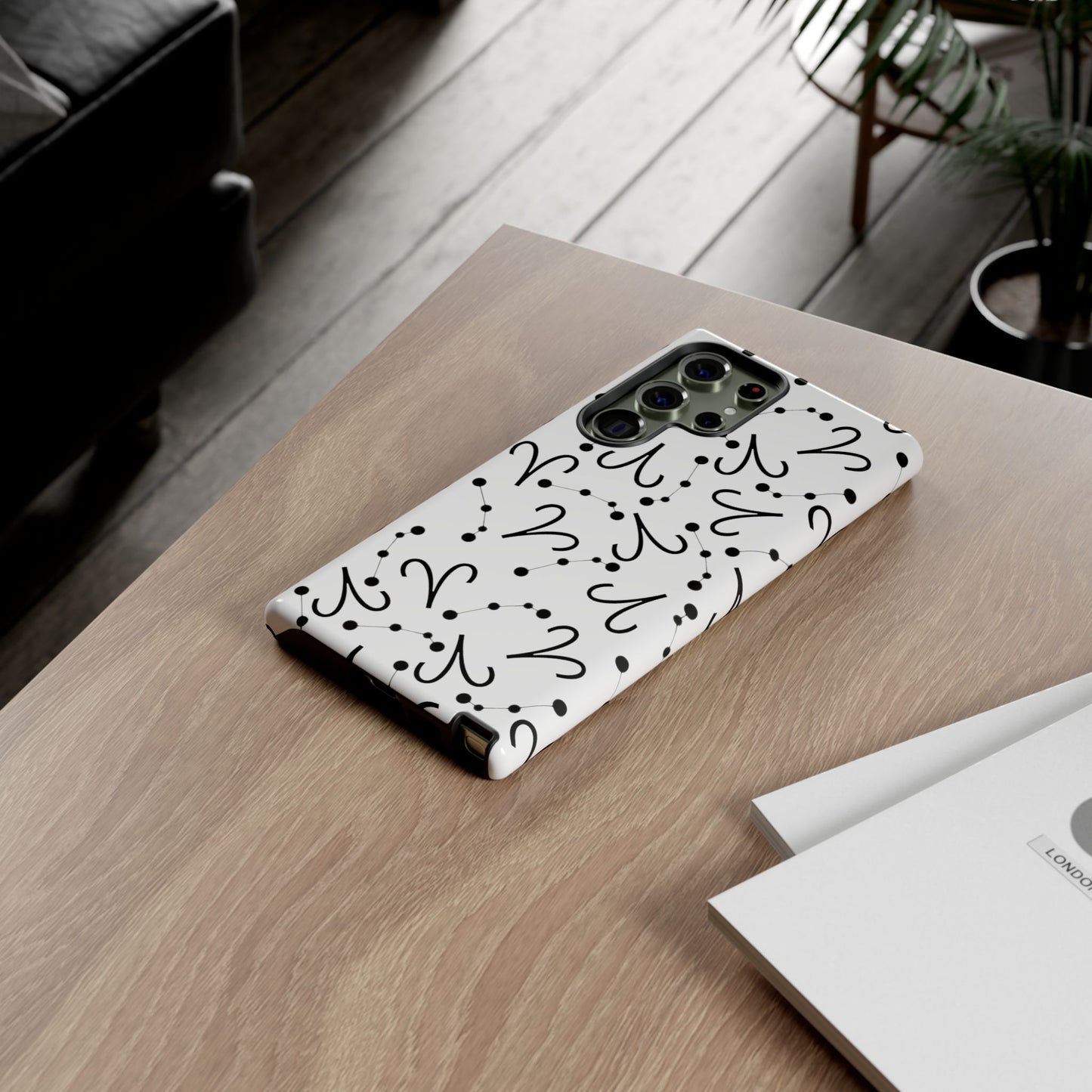 Tough Cases with the Aries Zodiac sign for iPhone, Samsung Galaxy, and Google Pixel devices