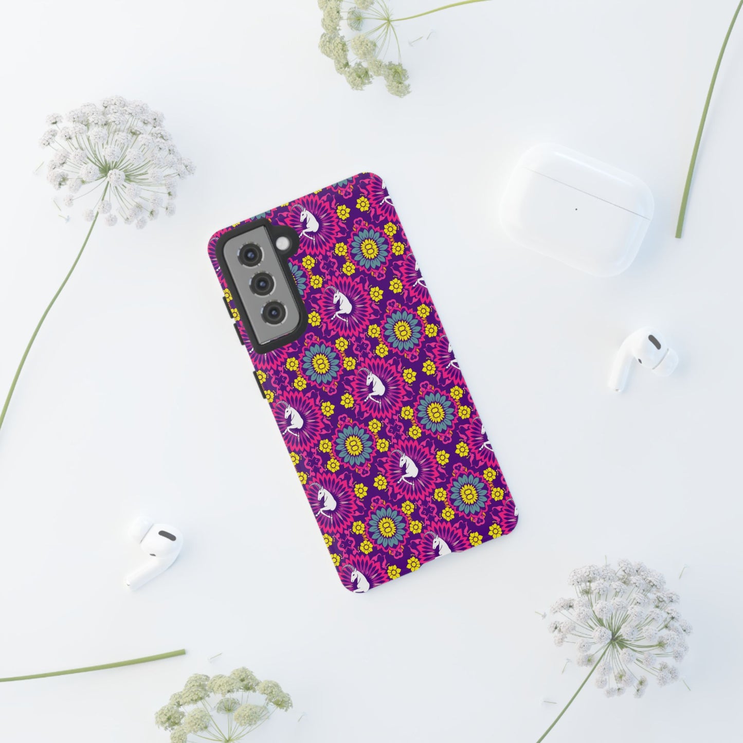 Tough Cases, Capricorn, Zodiac, Flower Pattern