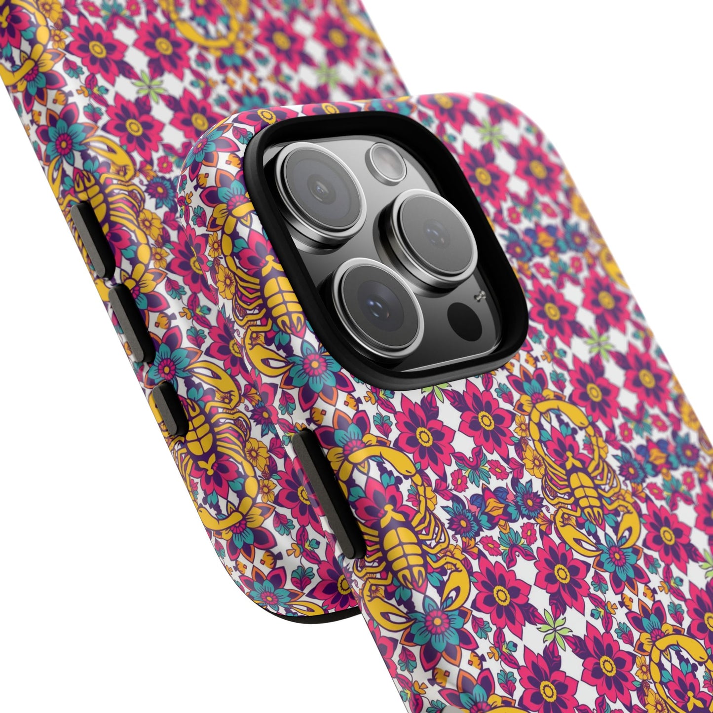 Tough Cases, Scorpio, Zodiac v2, Flower Pattern