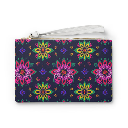 Clutch Bag, Scorpio, Zodiac v2, Flower Pattern