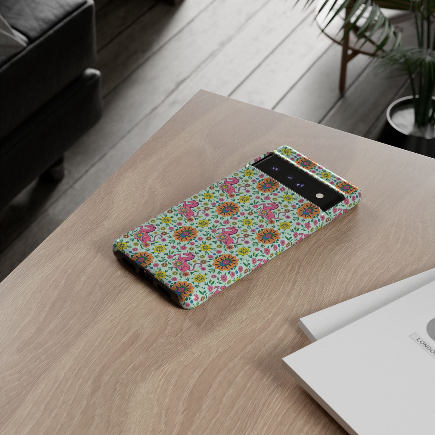 Tough Cases, Aquarius, Zodiac, Flower Pattern