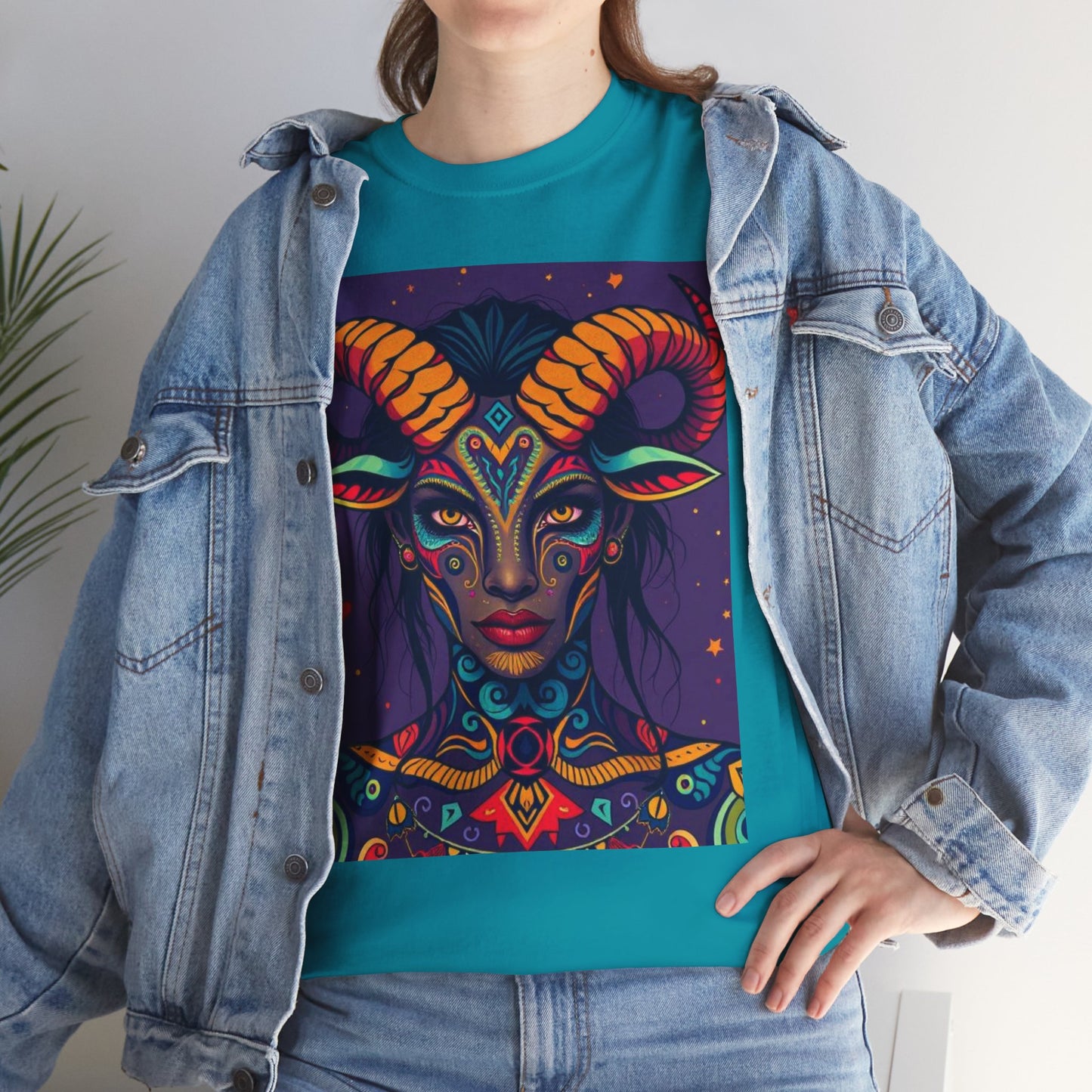Unisex Heavy Cotton T-Shirt, Taurus, Zodiac v3, Sexy Art
