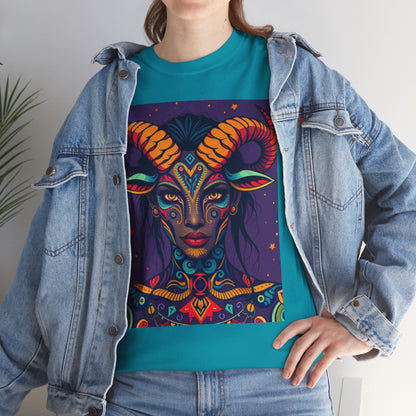 Unisex Heavy Cotton T-Shirt, Taurus, Zodiac v3, Sexy Art