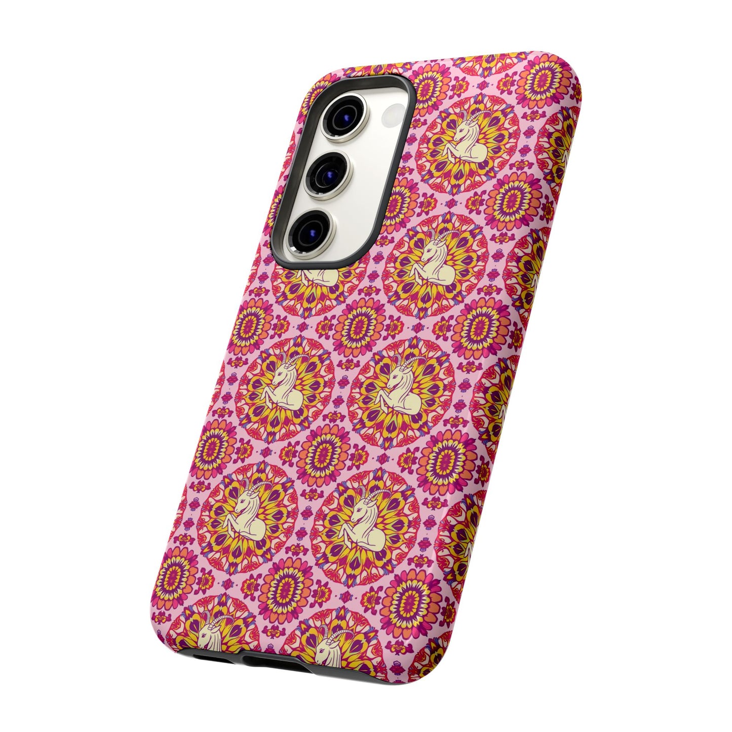 Tough Cases, Capricorn, Zodiac v4, Flower Pattern