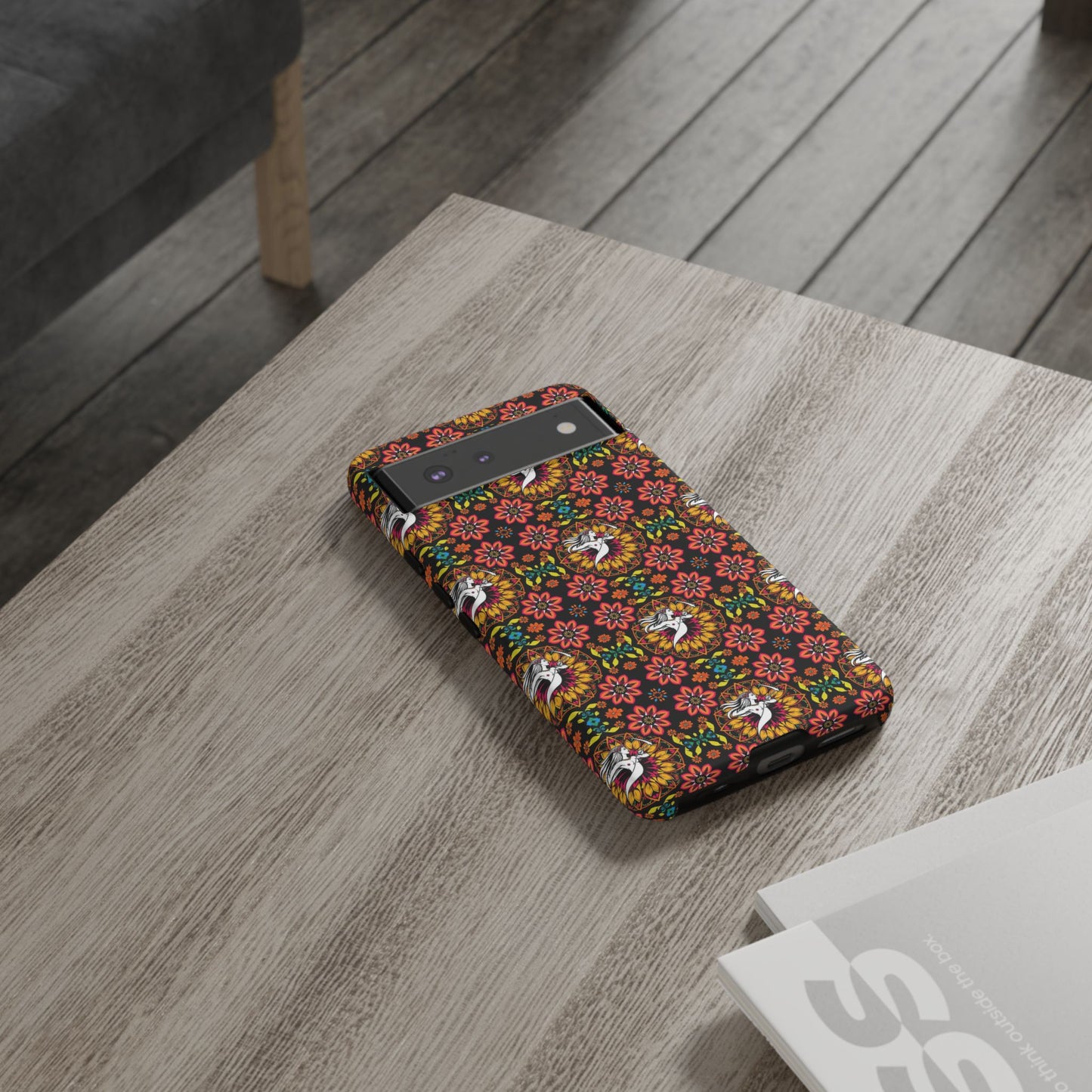 Tough Cases, Sagittarius, Zodiac v2, Flower Pattern