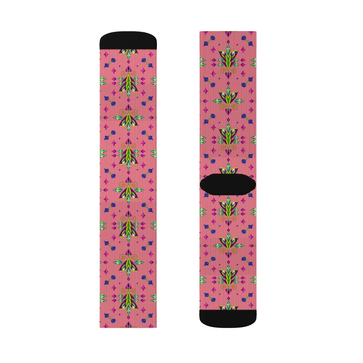 Sublimation Socks, Aquarius, Zodiac v4, Jewel Pattern