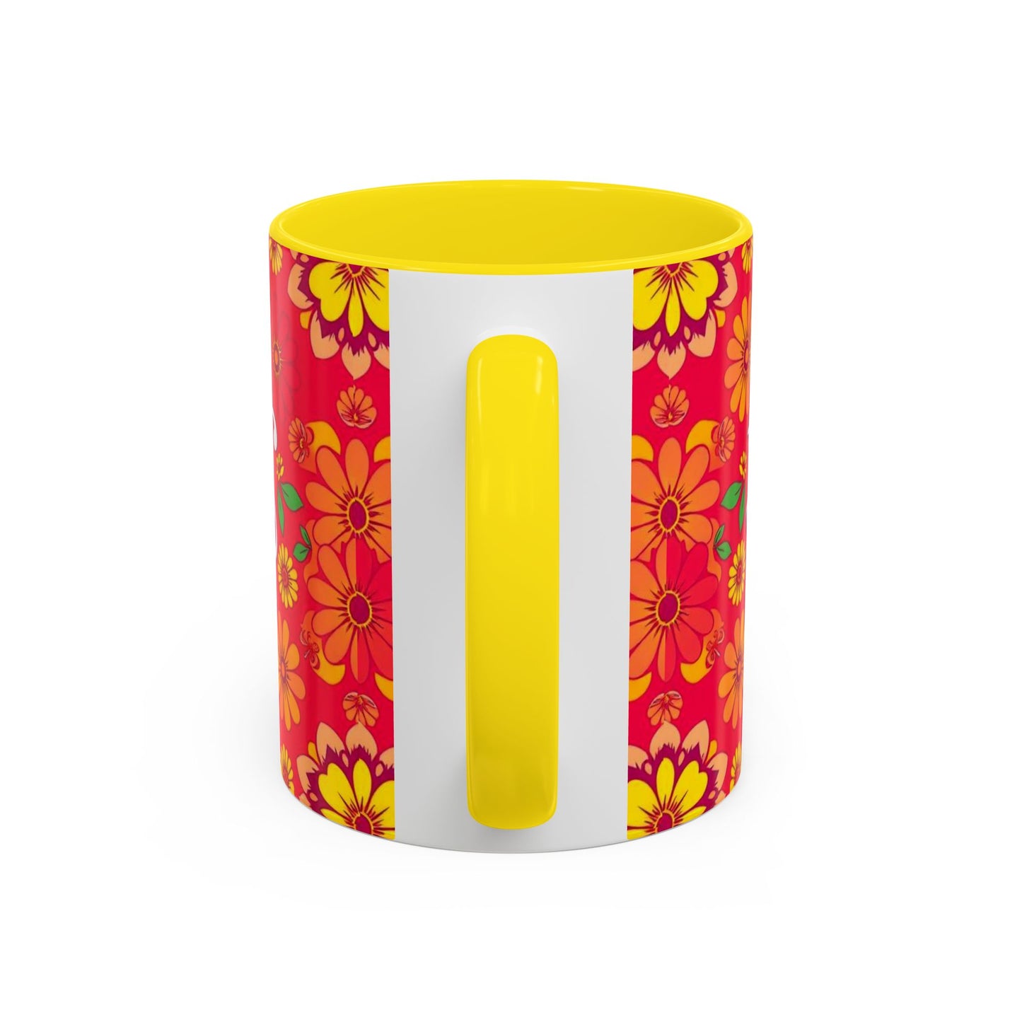 Accent Coffee Mug, Leo, Zodiac v4, Flower Pattern, (11, 15oz)