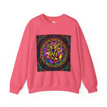Unisex Heavy Blend™ Crewneck Sweatshirt, Glass 1, Taurus Zodiac Design