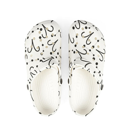 EVA Foam Rubber Shoes (AOP), Material 100% EVA, Aries Zodiac Design