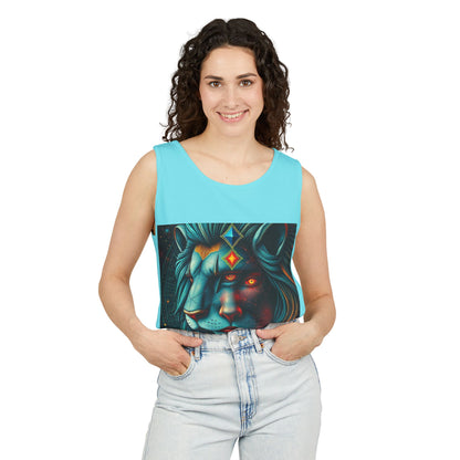 Unisex Garment-Dyed, Tank Top, Leo, Pop Art, 100% US cotton