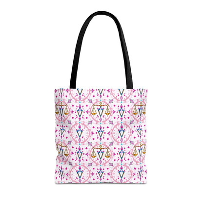 Tote Bag (AOP), Libra, Zodiac, Jewel Pattern