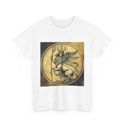 Unisex Heavy Cotton T-Shirt, Angel Animal, Virgo Zodiac Design