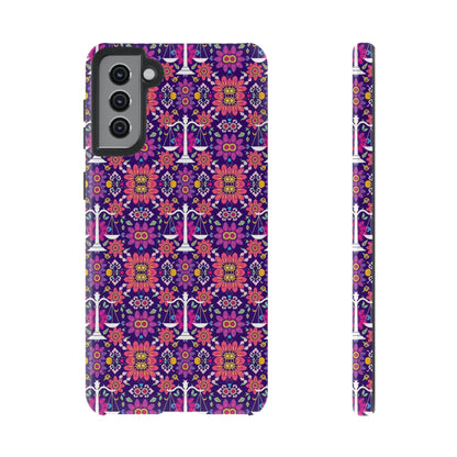 Tough Cases, Libra, Zodiac v4, Flower Pattern
