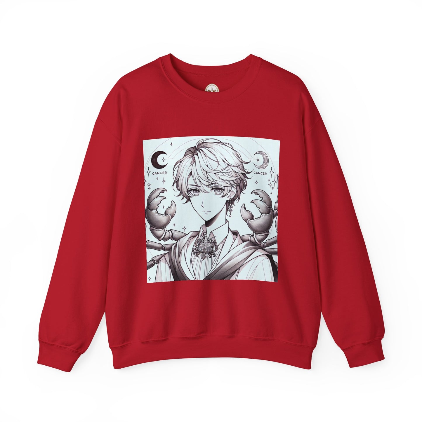 Unisex Heavy Blend™ Crewneck Sweatshirt,Two Moon, Cancer Zodiac Design