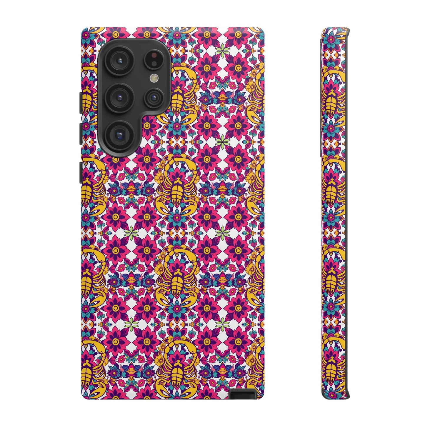 Tough Cases, Scorpio, Zodiac v2, Flower Pattern