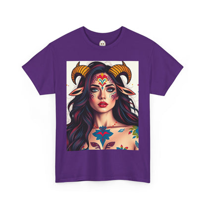 Unisex Heavy Cotton T-Shirt, Taurus, Zodiac v1, Sexy Art