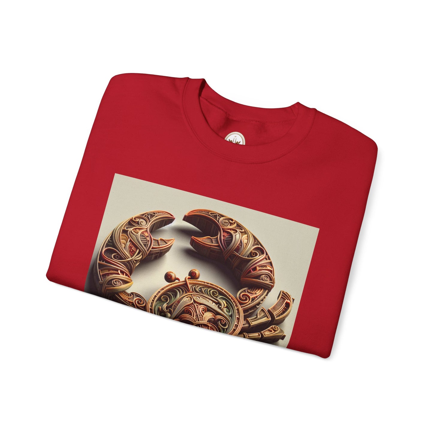 Unisex Heavy Blend™ Crewneck Sweatshirt, Crab Artifact, Cancer Zodiac Design