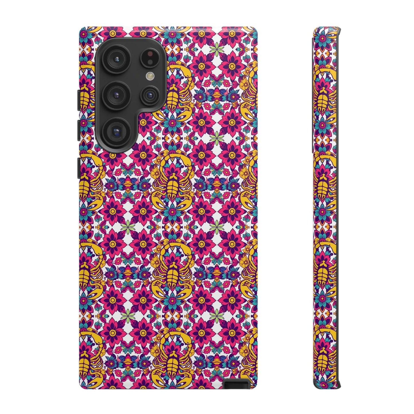 Tough Cases, Scorpio, Zodiac v2, Flower Pattern