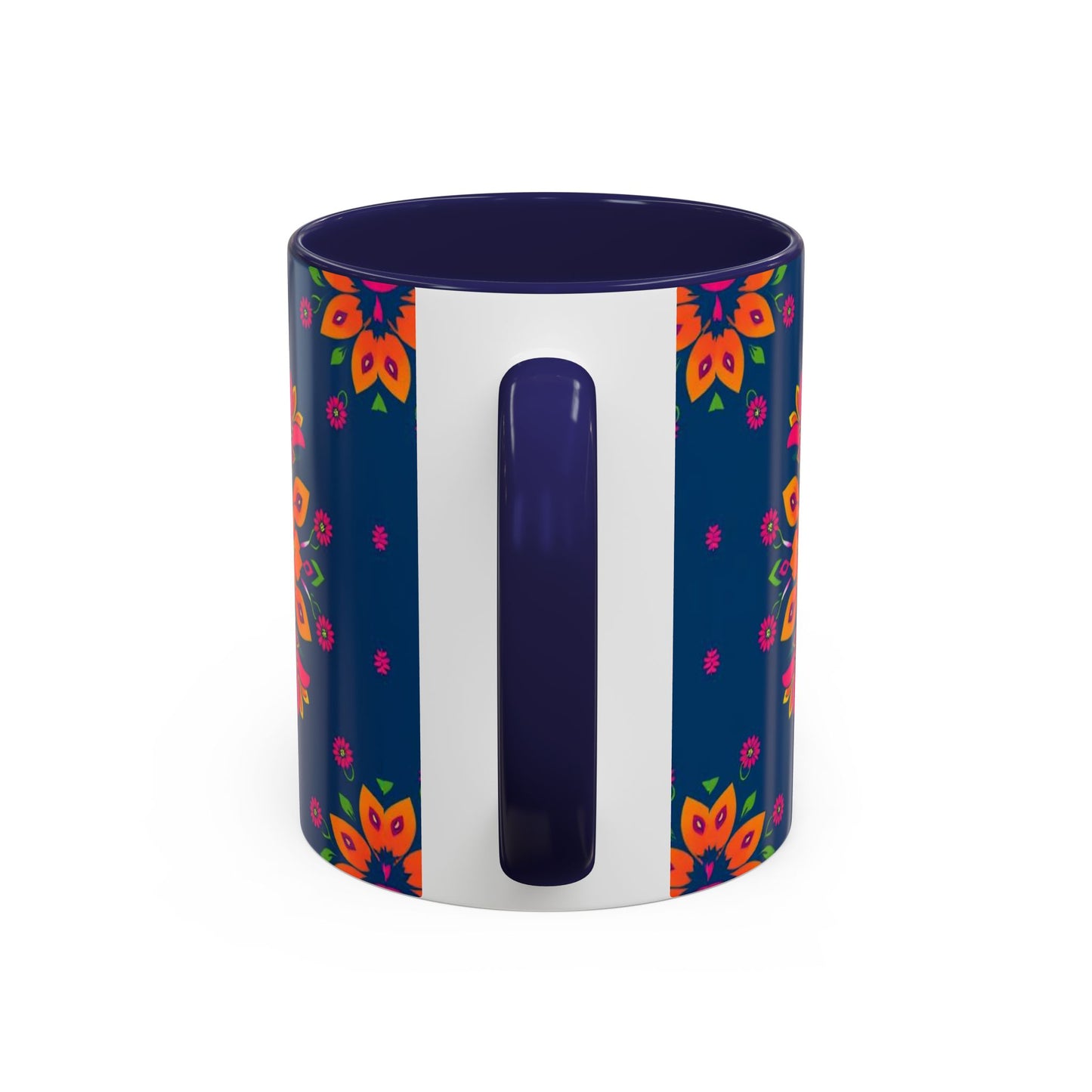 Accent Coffee Mug, Gemini, Zodiac v2, Flower Pattern, (11, 15oz)