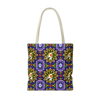 Tote Bag (AOP), Sagittarius, Zodiac v2, Flower Pattern
