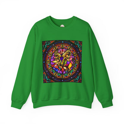 Unisex Heavy Blend™ Crewneck Sweatshirt, Glass 1, Taurus Zodiac Design