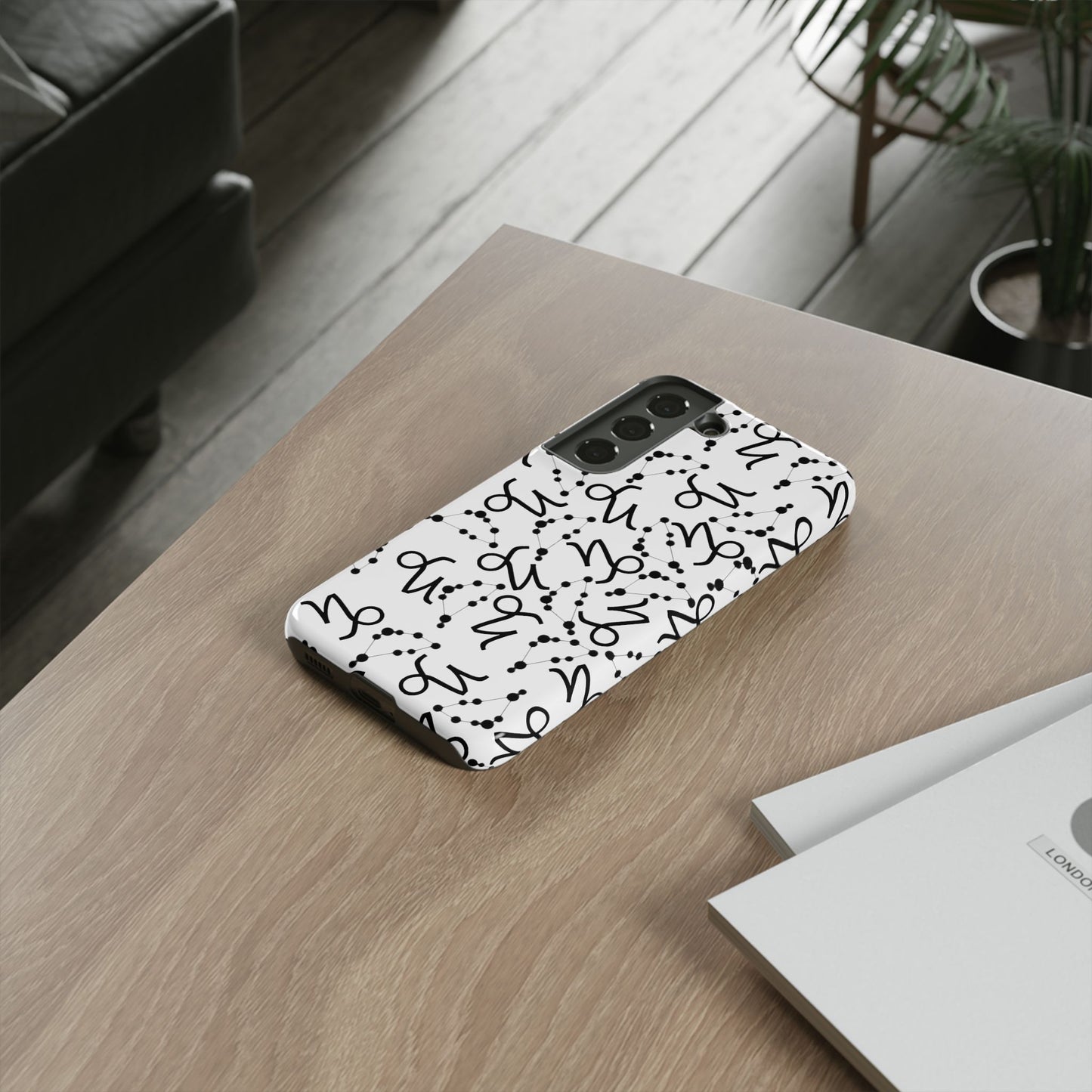 Tough Cases with the Capricorn Zodiac sign for iPhone, Samsung Galaxy, and Google Pixel devices