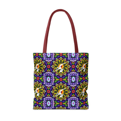 Tote Bag (AOP), Sagittarius, Zodiac v2, Flower Pattern
