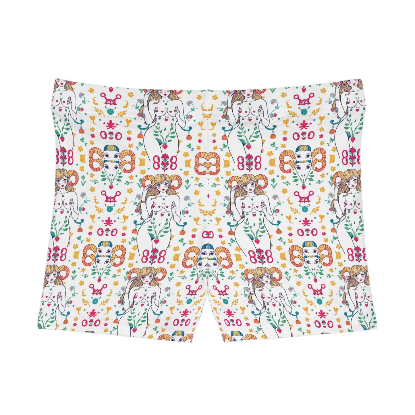 Women's Shorts, (AOP), Aries, Zodiac v3, Sexy Pattern