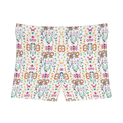 Women's Shorts, (AOP), Aries, Zodiac v3, Sexy Pattern