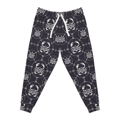Athletic Joggers, Zodiac Design, Pattern, Scorpio, AOP