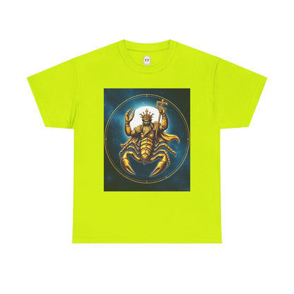 Unisex Heavy Cotton T-Shirt, Moon v1, Scorpio Zodiac Design
