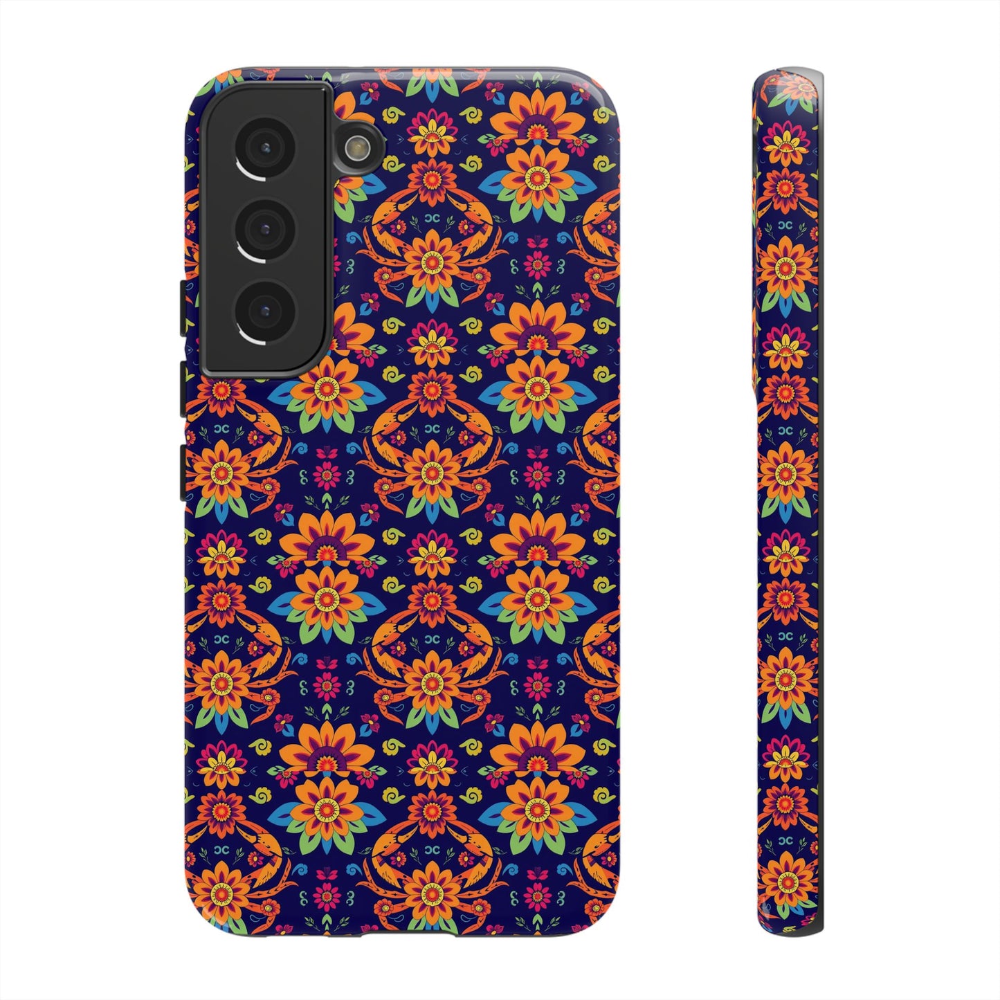 Tough Cases, Cancer, Zodiac, Flower Pattern