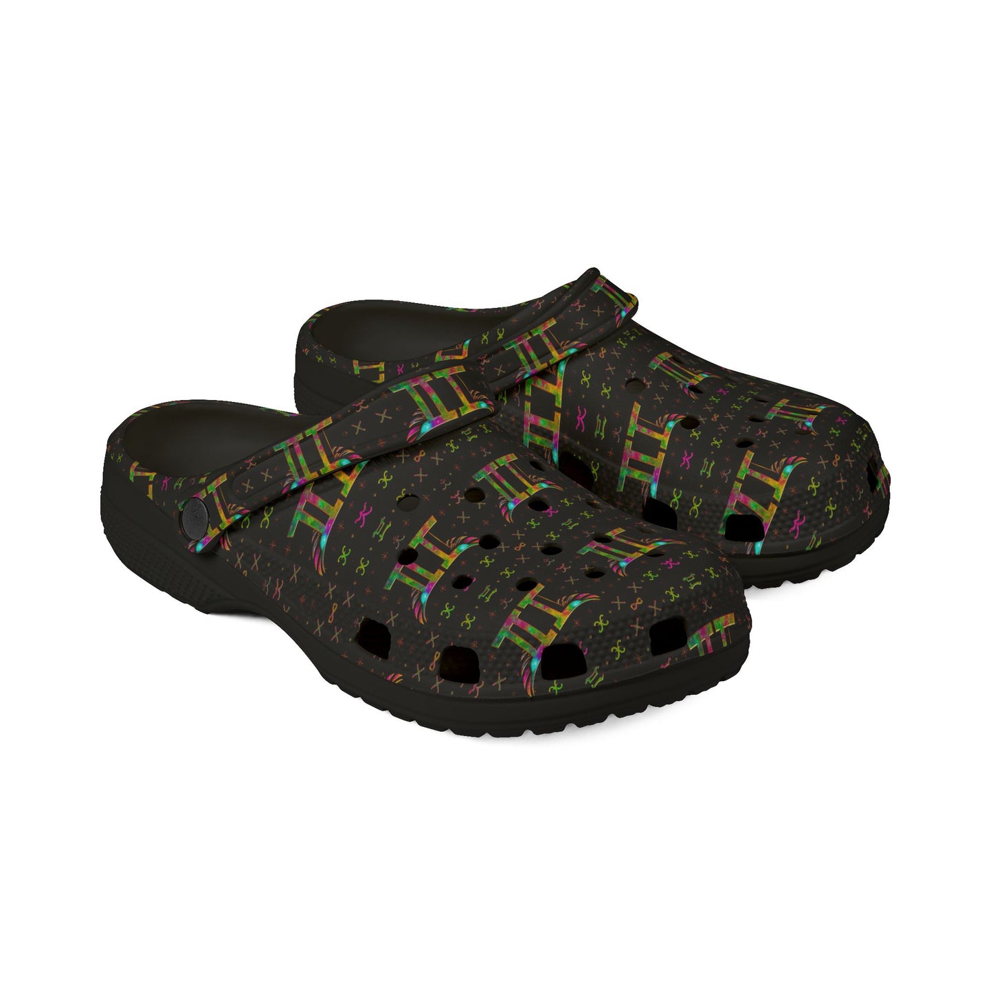 EVA Foam Rubber Shoes, (AOP), Gemini, Zodiac v3, Pattern