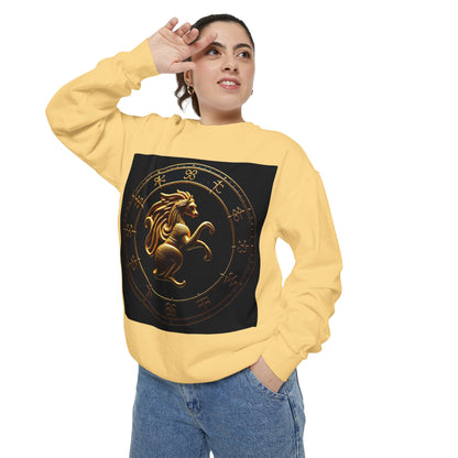 Garment-Dyed Sweatshirt, Unisex, Space Animal Design v1, Virgo