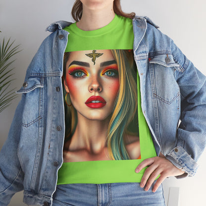 Unisex Heavy Cotton T-Shirt, Virgo, Zodiac, Sexy Art
