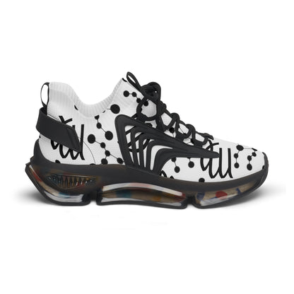 Women's Mesh Sneakers, Constellation & Symbol, Virgo Zodiac Sign, AOP