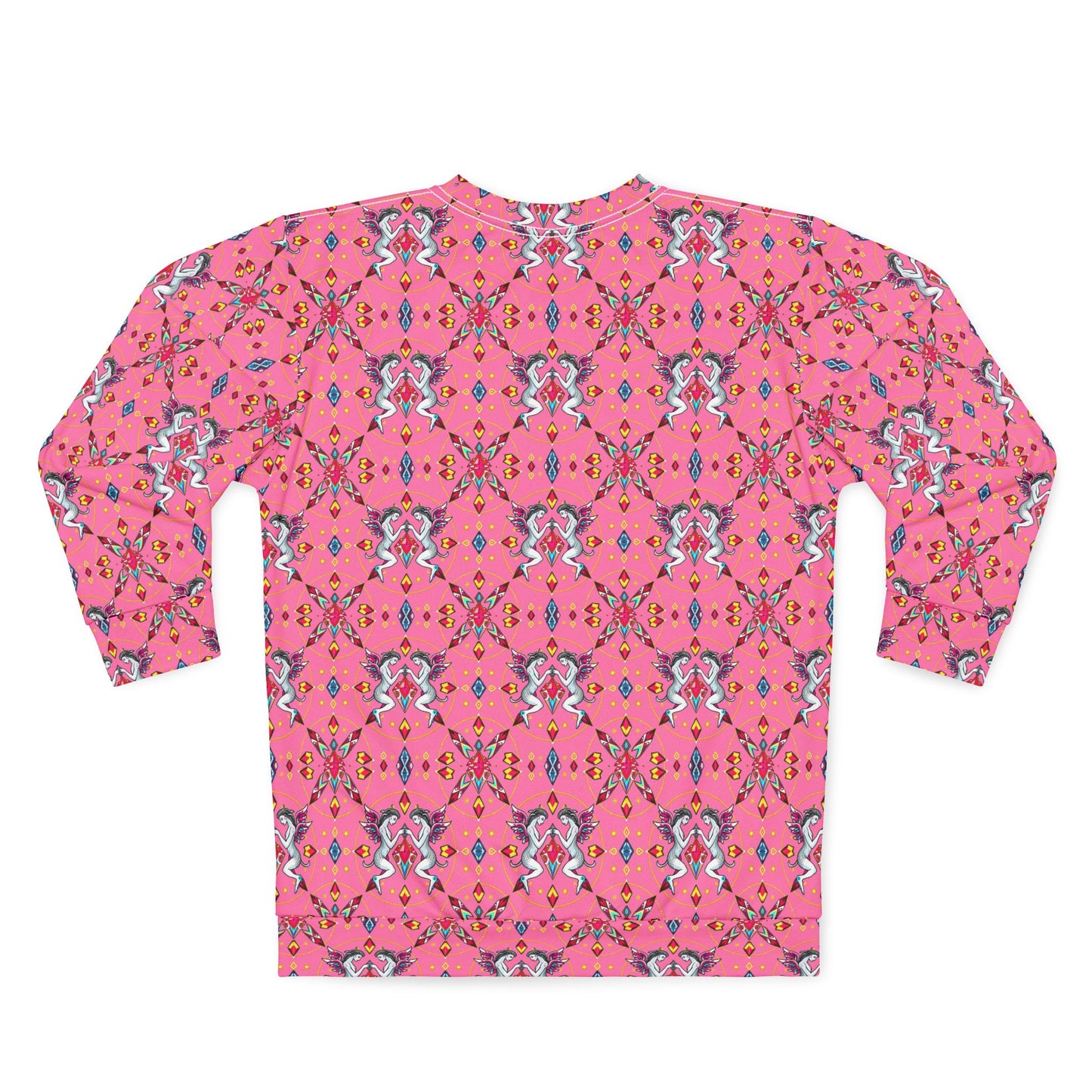 Unisex Sweatshirt (AOP), Gemini, Zodiac v3, Jewel Pattern