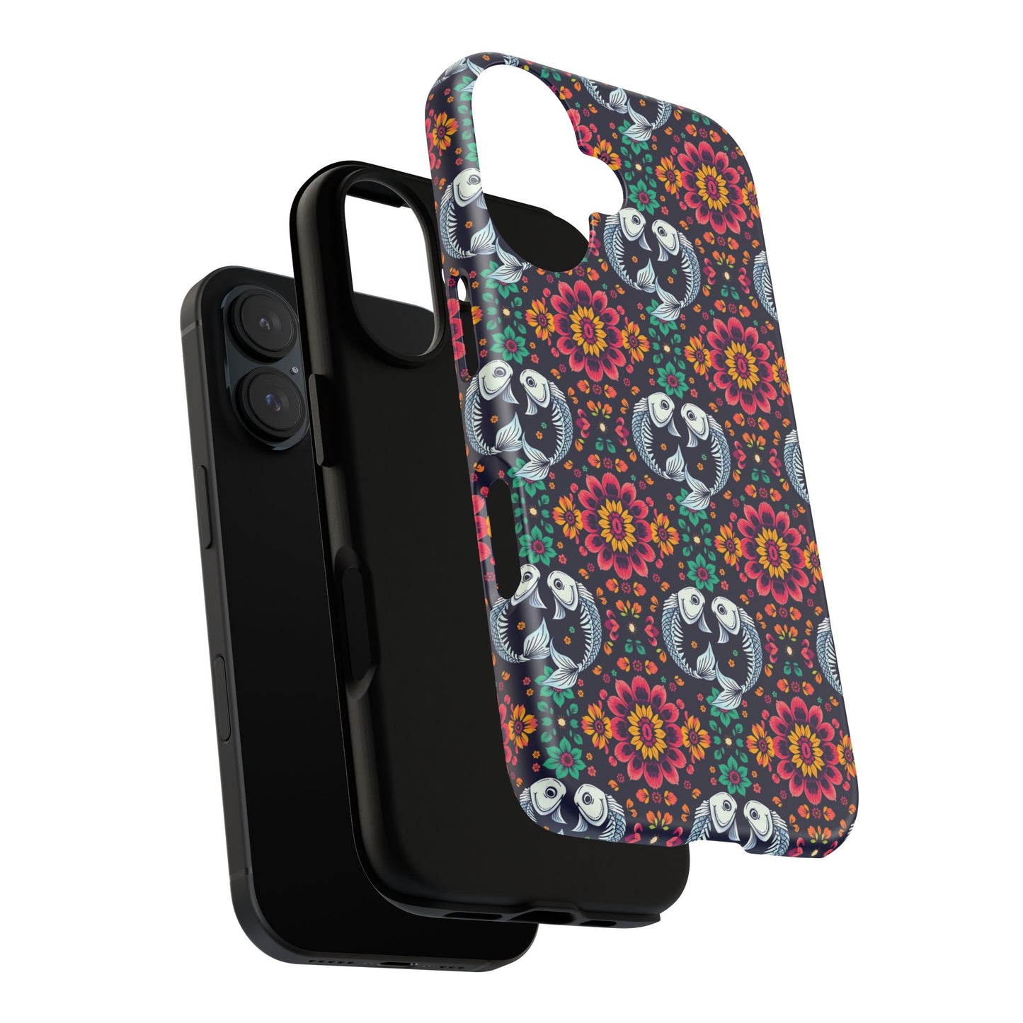 Tough Cases, Pisces, Zodiac v4, Flower Pattern