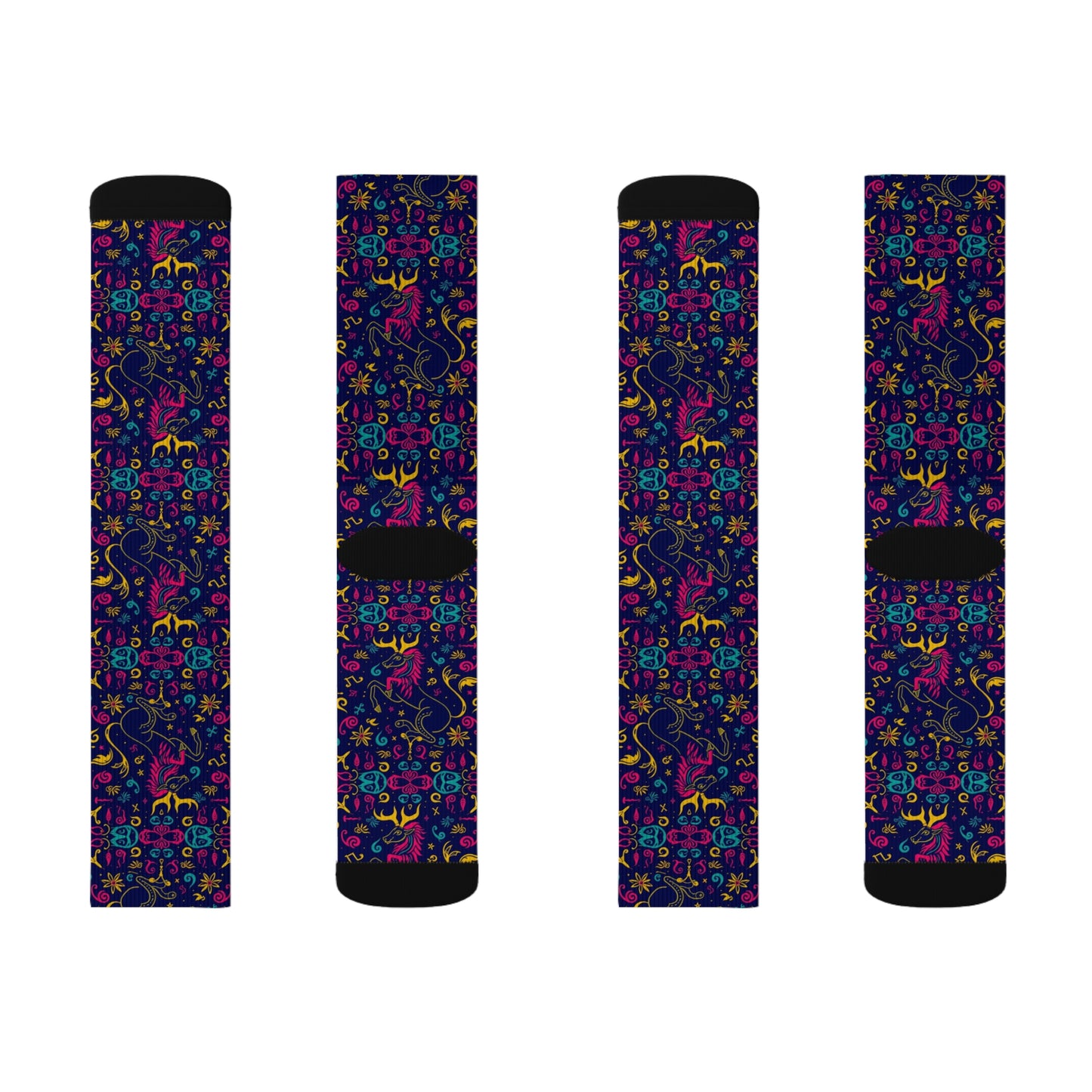 Sublimation Socks, Aquarius, Zodiac v3, Pattern